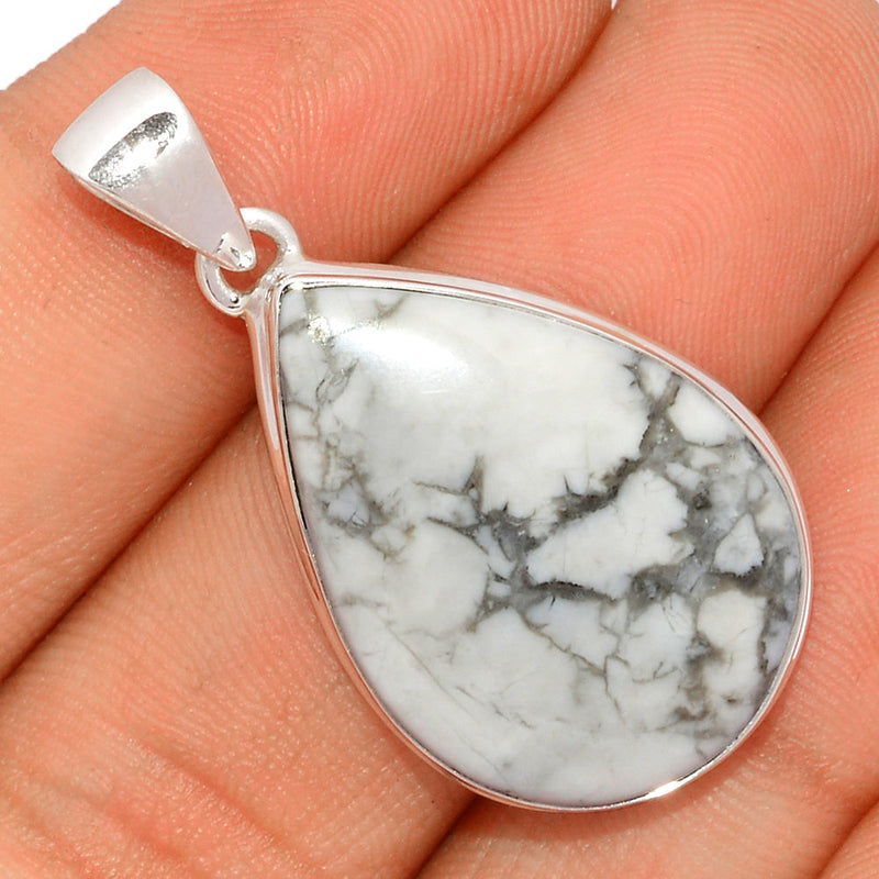 1.5" White Howlite Pendants - WHOP614