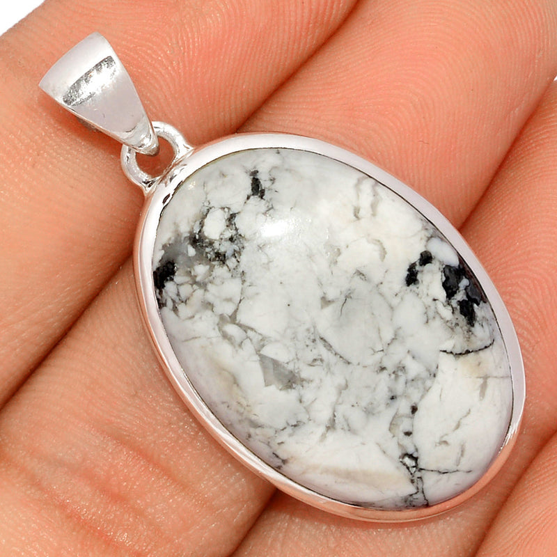 1.7" White Howlite Pendants - WHOP615