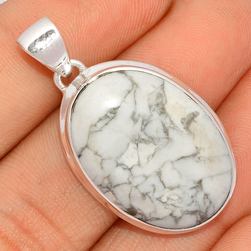 1.5" White Howlite Pendants - WHOP616