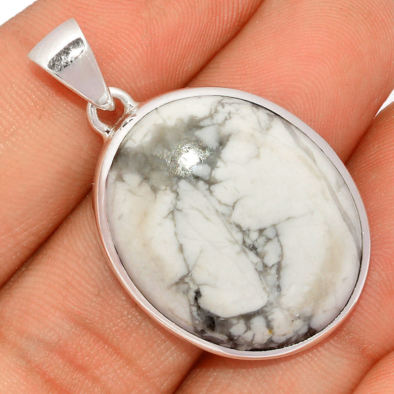 1.6" White Howlite Pendants - WHOP617