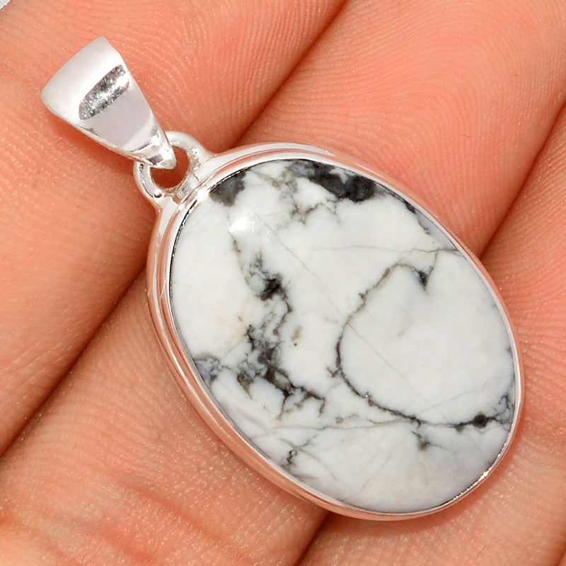 1.5" White Howlite Pendants - WHOP618