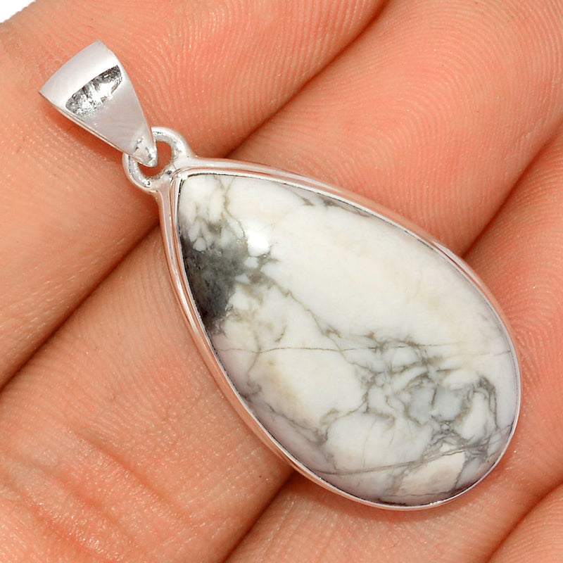 1.6" White Howlite Pendants - WHOP620