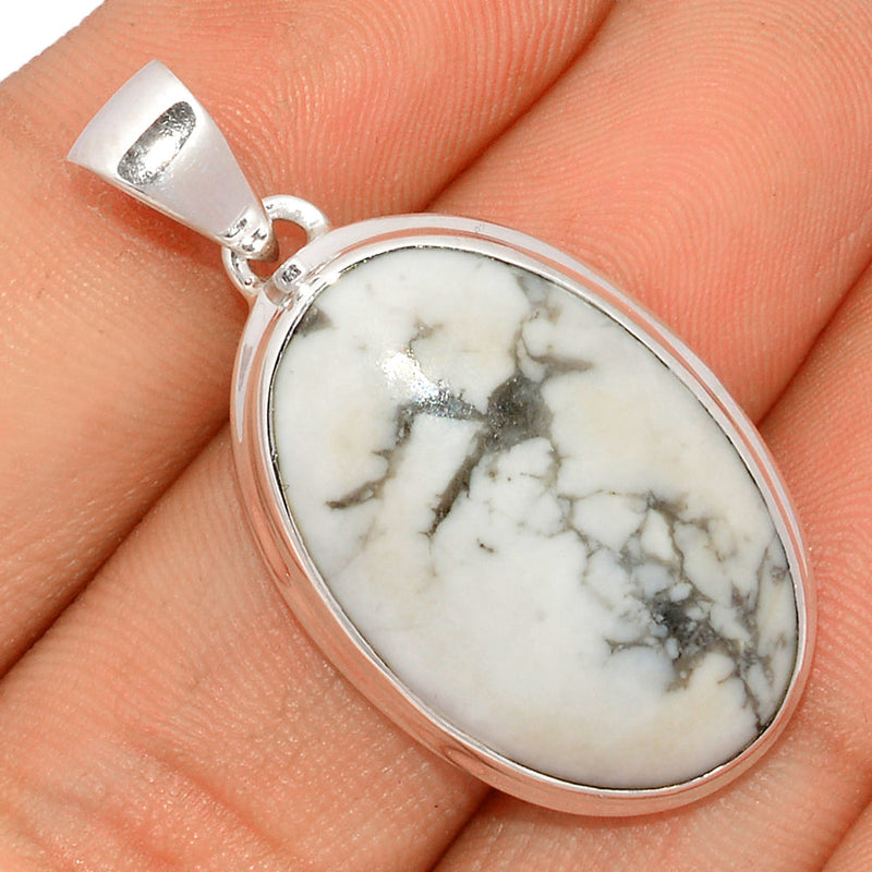 1.5" White Howlite Pendants - WHOP621