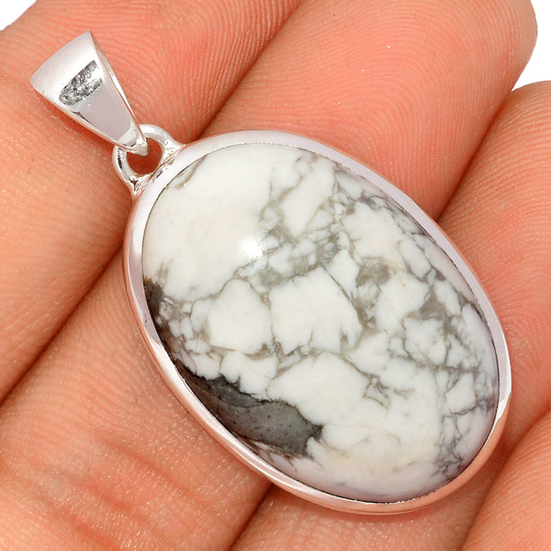 1.6" White Howlite Pendants - WHOP628