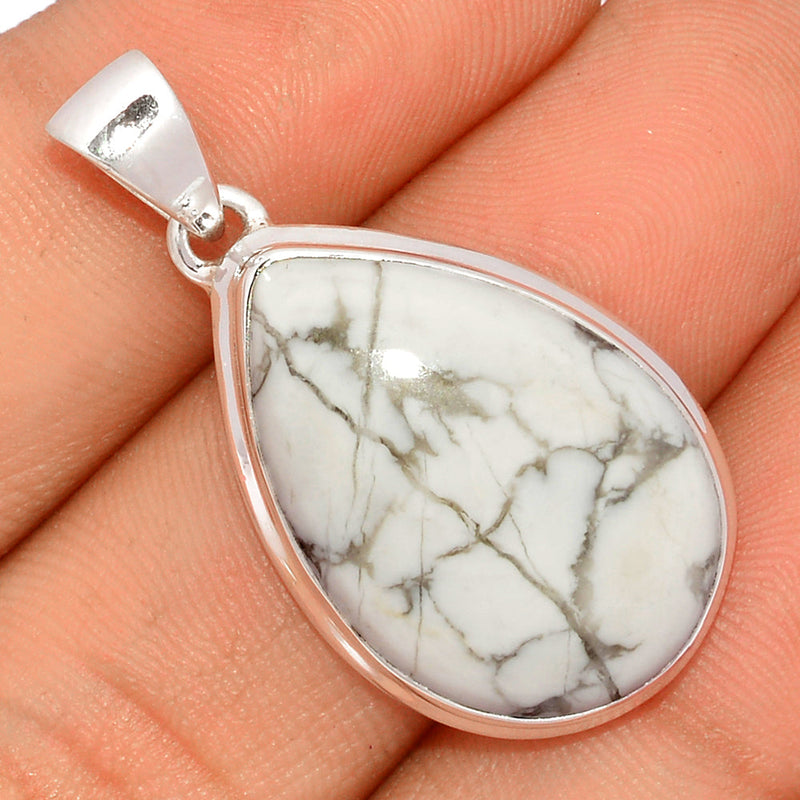 1.5" White Howlite Pendants - WHOP630