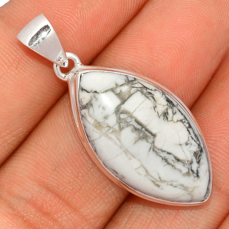 1.6" White Howlite Pendants - WHOP634