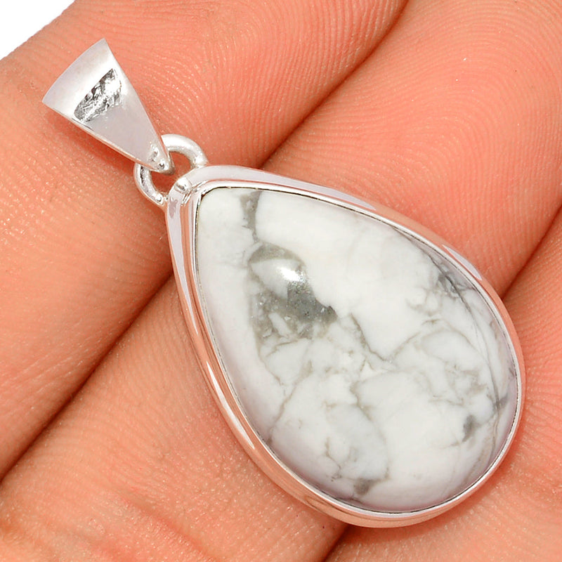 1.5" White Howlite Pendants - WHOP639