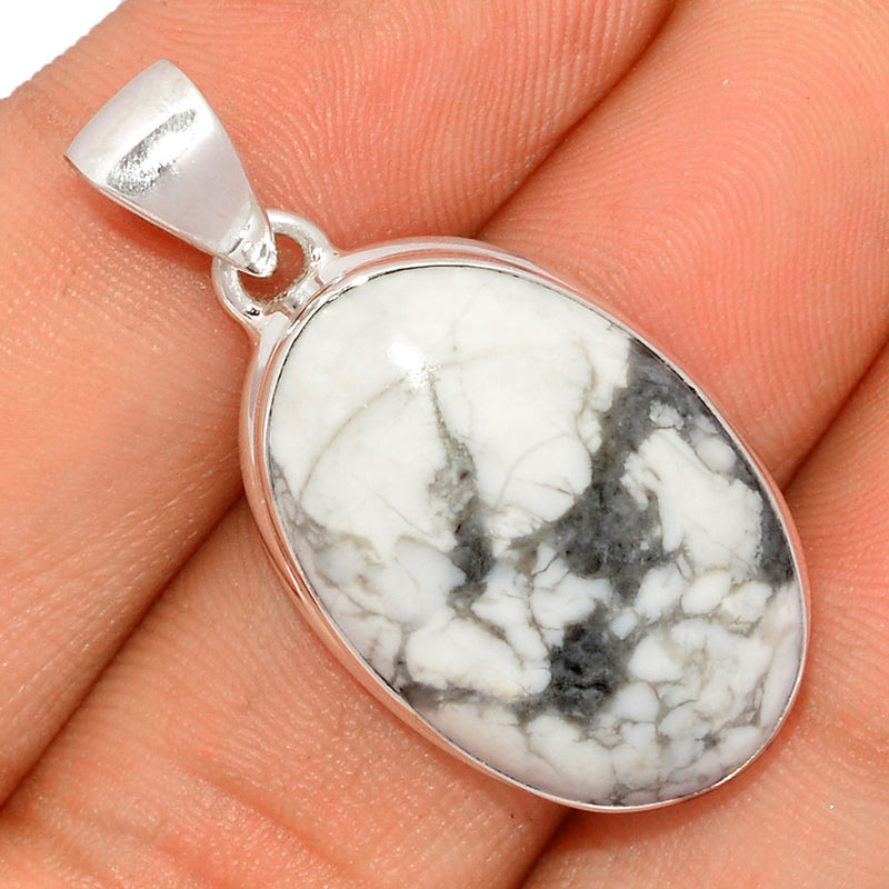 1.5" White Howlite Pendants - WHOP640