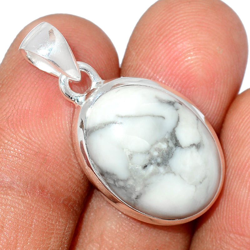 1.2" White Howlite Pendants - WHOP644