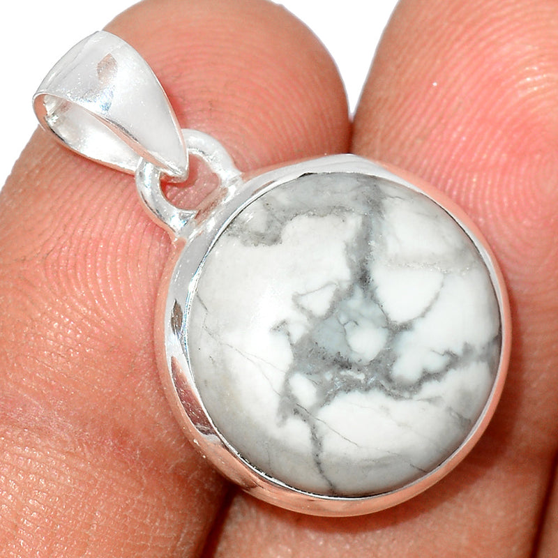 1.1" White Howlite Pendants - WHOP645