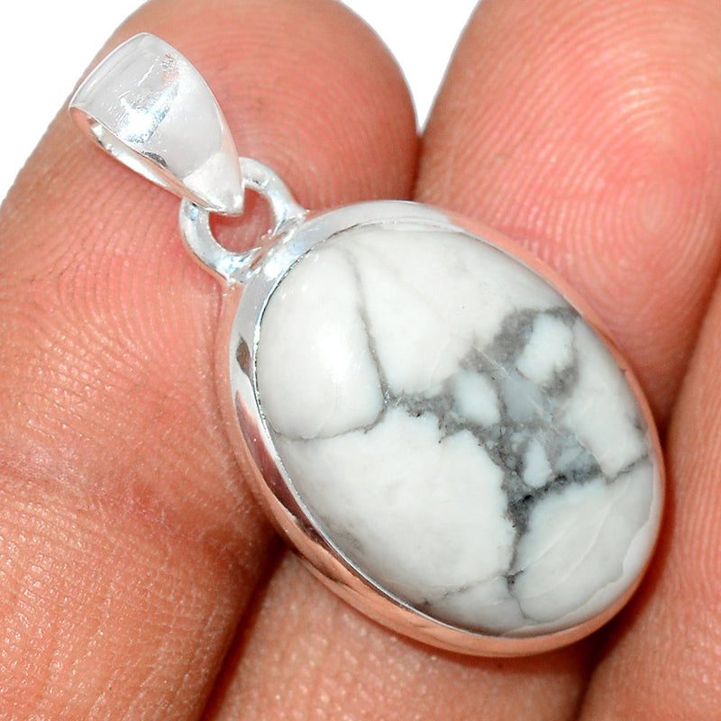 1.2" White Howlite Pendants - WHOP646