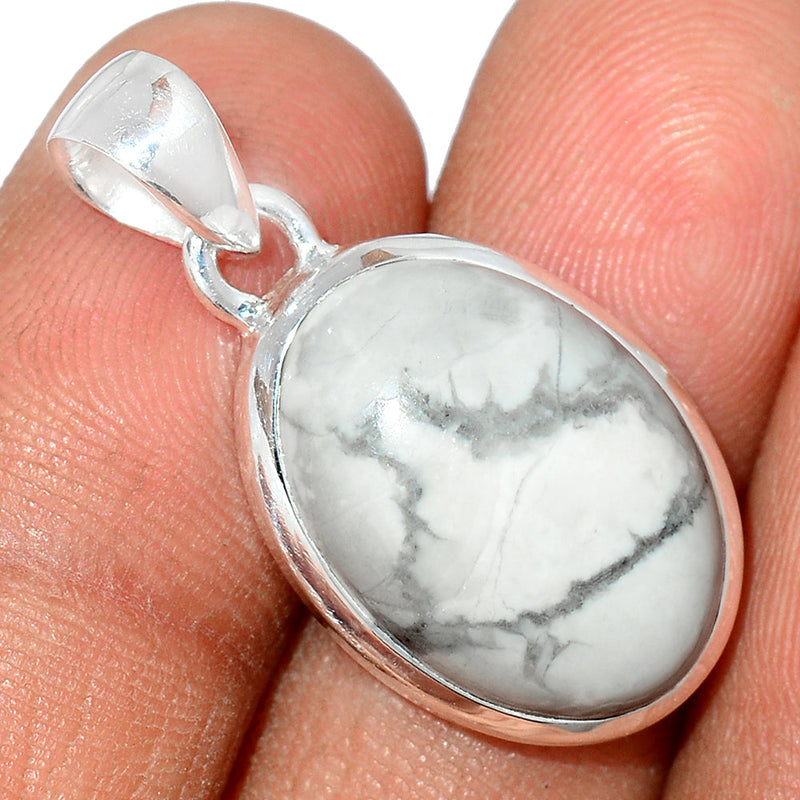 1.2" White Howlite Pendants - WHOP647