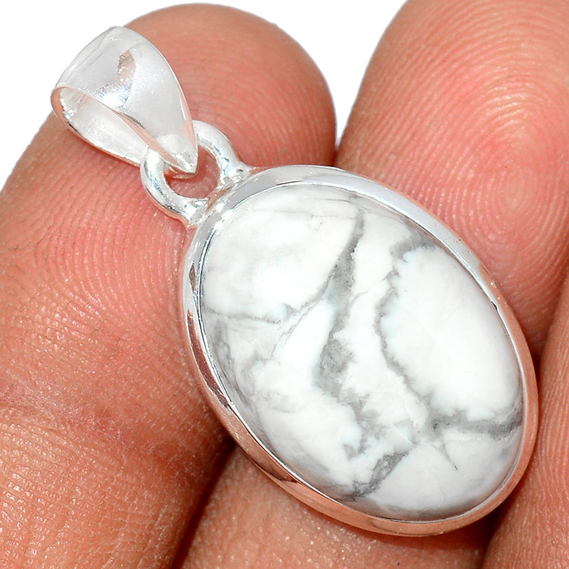 1.2" White Howlite Pendants - WHOP648