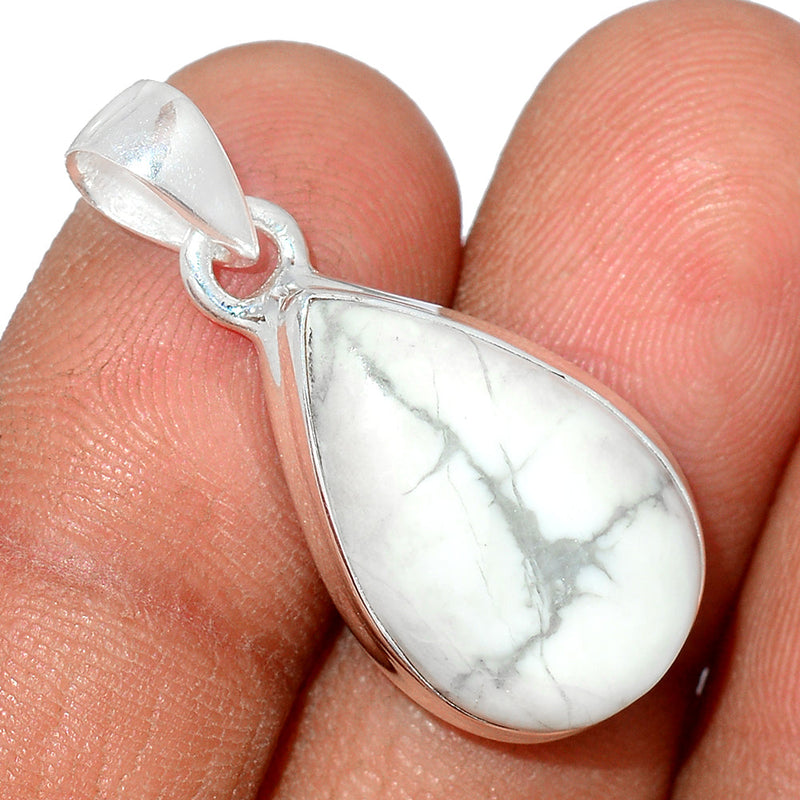 1.2" White Howlite Pendants - WHOP649