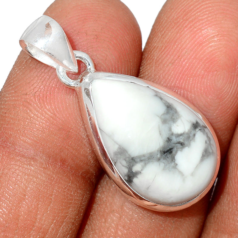 1.2" White Howlite Pendants - WHOP650