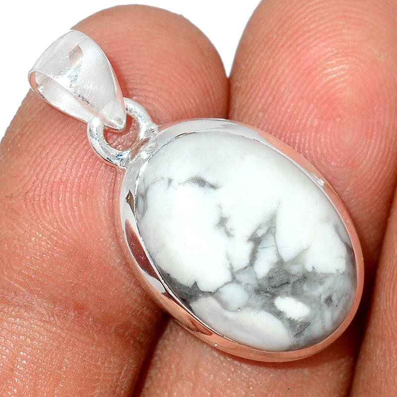 1.2" White Howlite Pendants - WHOP654