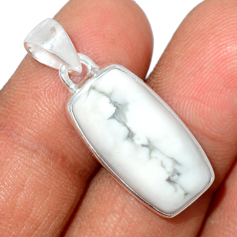 1.2" White Howlite Pendants - WHOP657