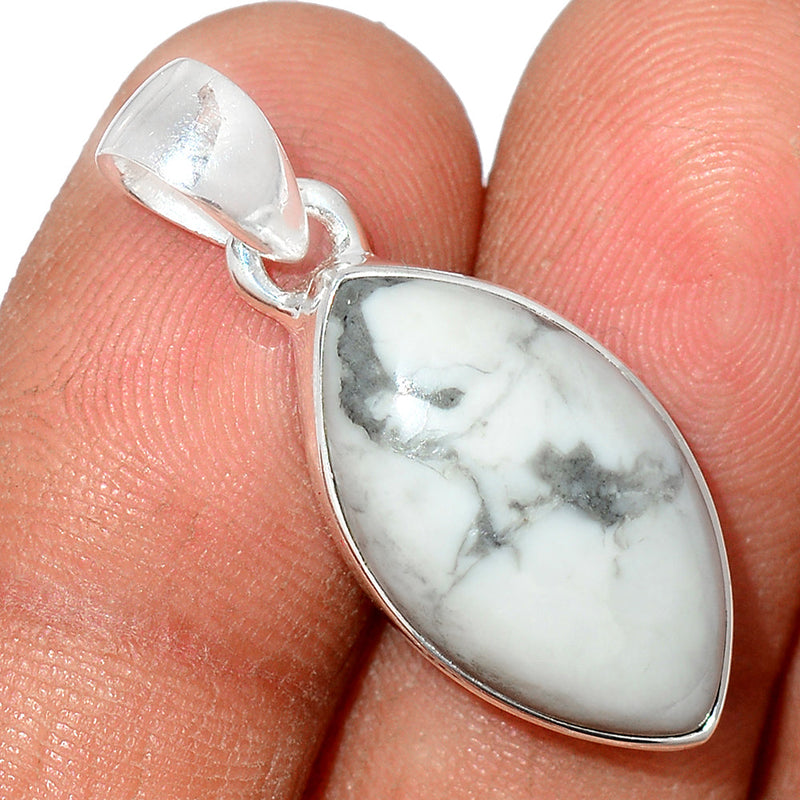 1.2" White Howlite Pendants - WHOP658
