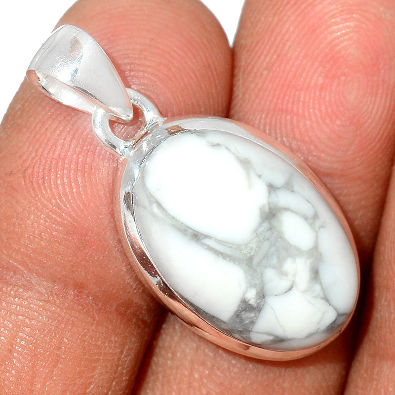 1.2" White Howlite Pendants - WHOP660