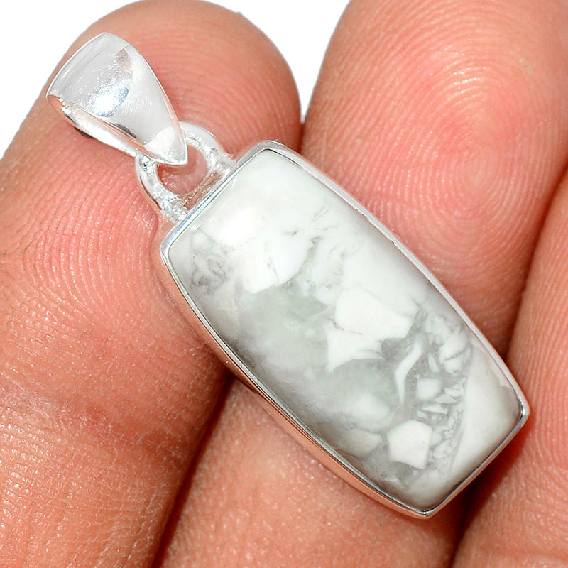 1.2" White Howlite Pendants - WHOP661
