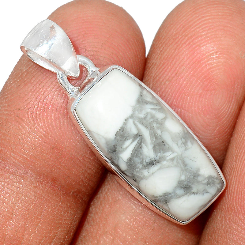 1.2" White Howlite Pendants - WHOP662