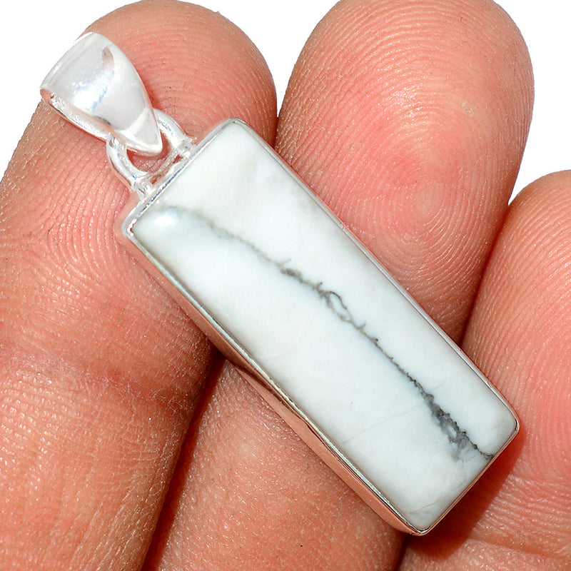 1.5" White Howlite Pendants - WHOP674