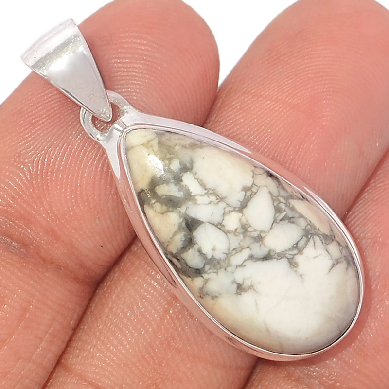 1.6" White Howlite Pendants - WHOP678