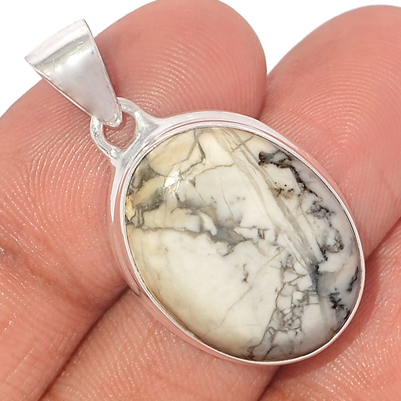 1.3" White Howlite Pendants - WHOP682