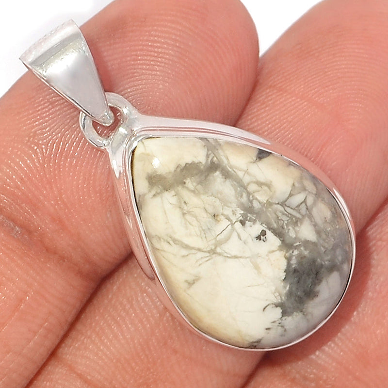 1.3" White Howlite Pendants - WHOP685
