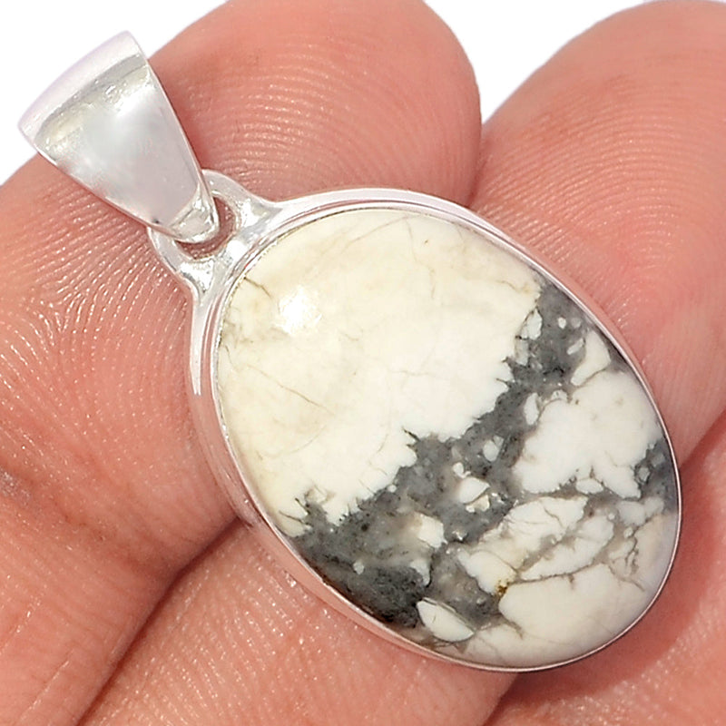 1.5" White Howlite Pendants - WHOP688