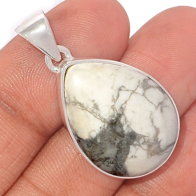 1.5" White Howlite Pendants - WHOP689