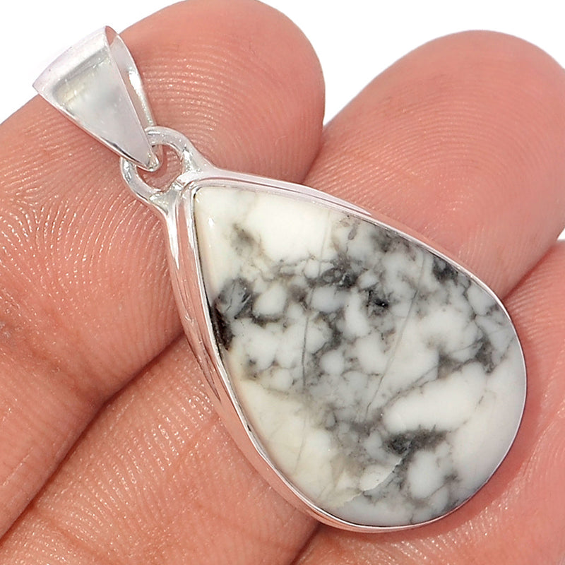 1.5" White Howlite Pendants - WHOP693