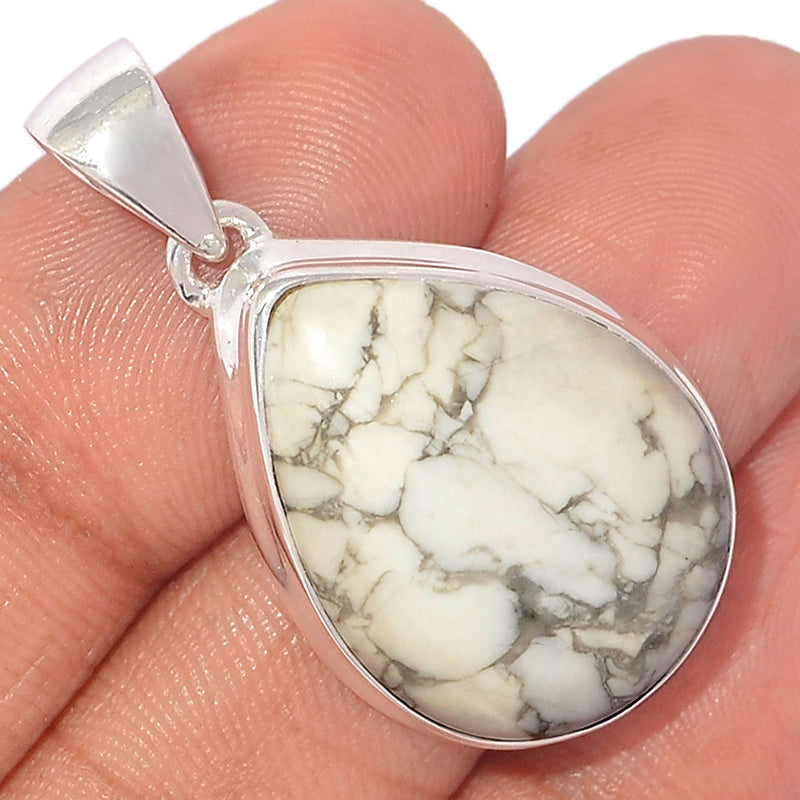 1.5" White Howlite Pendants - WHOP698
