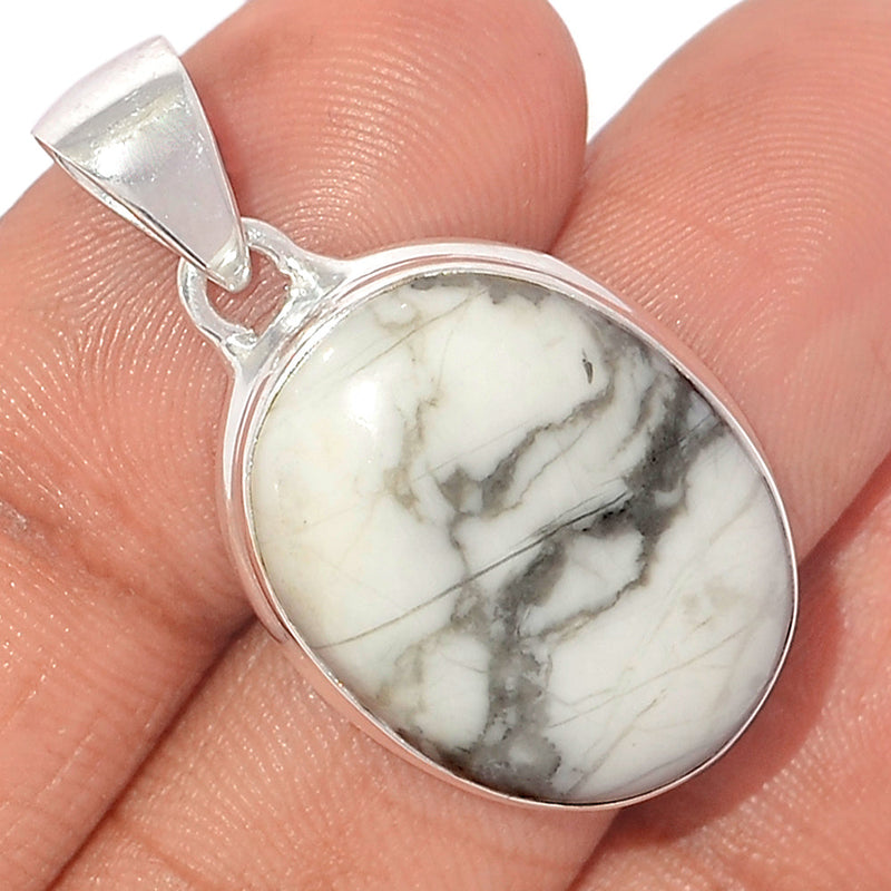 1.3" White Howlite Pendants - WHOP703