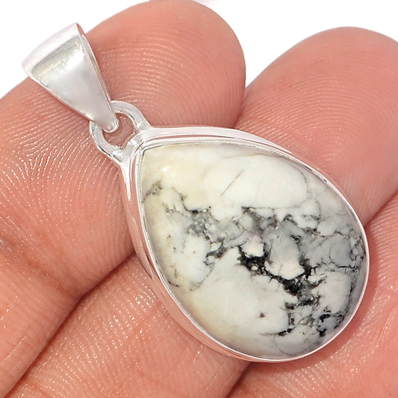 1.5" White Howlite Pendants - WHOP704