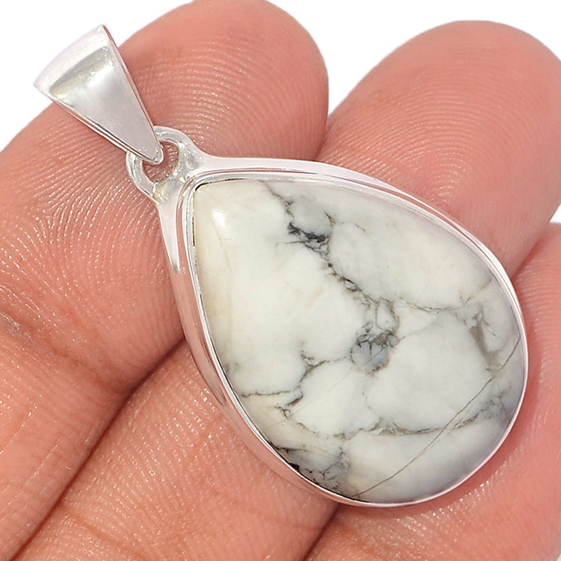 1.6" White Howlite Pendants - WHOP705