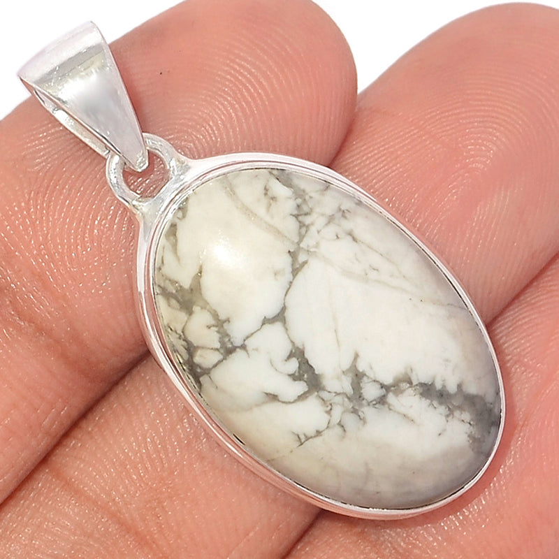 1.5" White Howlite Pendants - WHOP707