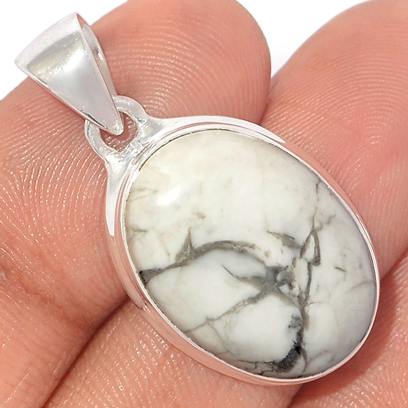 1.3" White Howlite Pendants - WHOP708