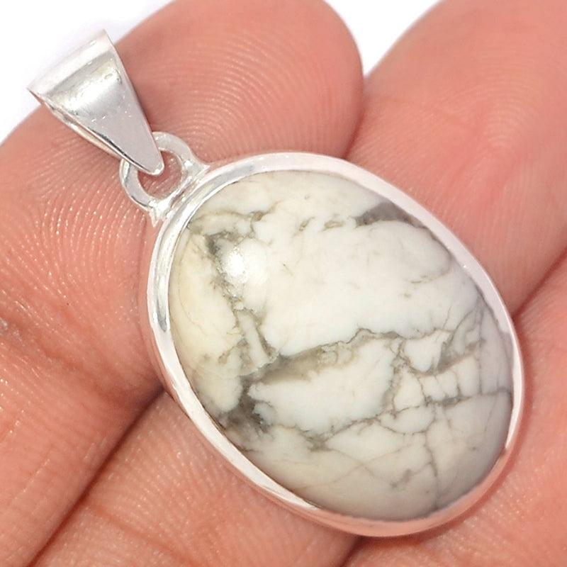 1.5" White Howlite Pendants - WHOP710