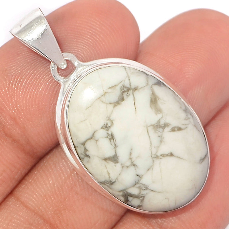 1.5" White Howlite Pendants - WHOP711