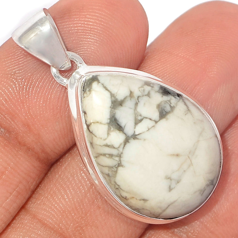 1.5" White Howlite Pendants - WHOP712