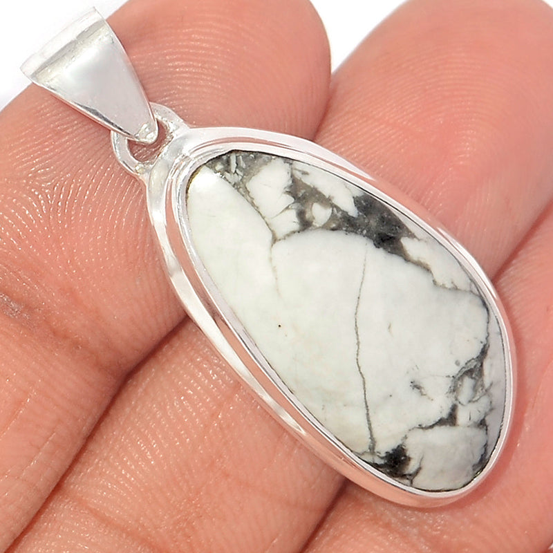 1.6" White Howlite Pendants - WHOP714