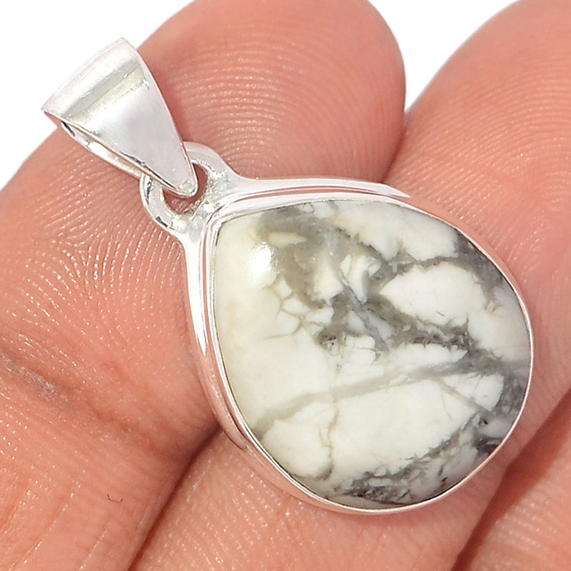 1.2" White Howlite Pendants - WHOP717