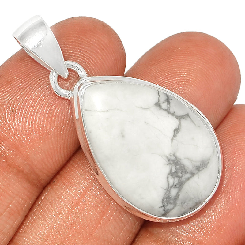 1.5" White Howlite Pendants - WHOP732