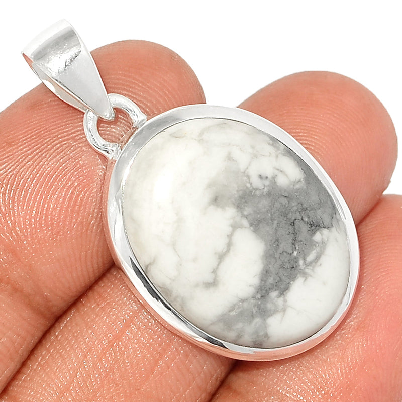 1.5" White Howlite Pendants - WHOP742