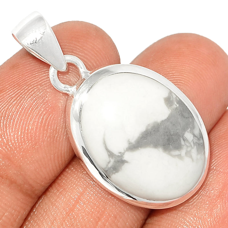 1.3" White Howlite Pendants - WHOP745