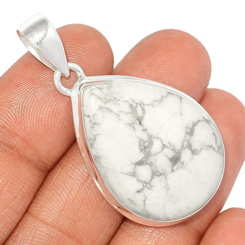 1.8" White Howlite Pendants - WHOP746