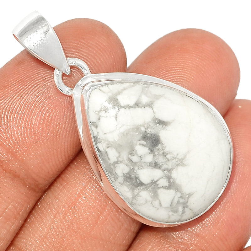 1.6" White Howlite Pendants - WHOP747