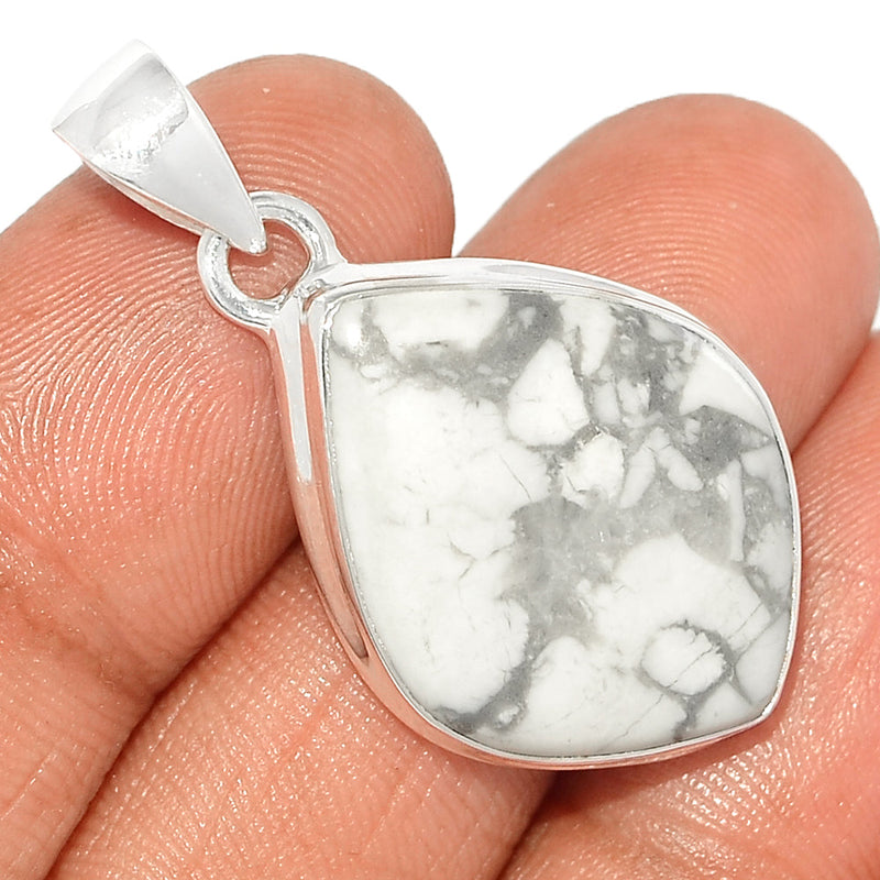 1.5" White Howlite Pendants - WHOP749