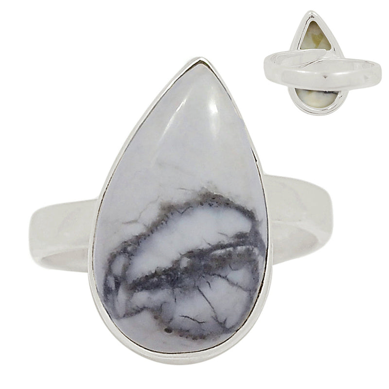 Adjustable Ring - White Howlite Ring - WHOR558